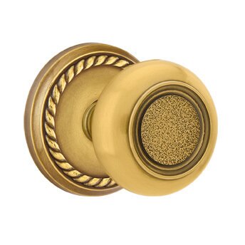 Emtek Concealed Passage Belmont Knob With Rope Rosette in French Antique finish