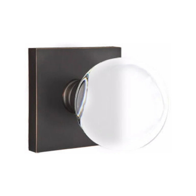 Emtek Concealed Passage Bristol Knob With Square Rosette in Oil Rubbed Bronze finish