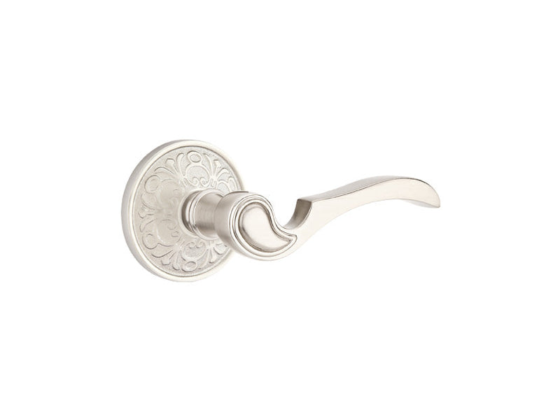 Emtek Concealed Passage Coventry Lever With Lancaster Rosette in Satin Nickel finish