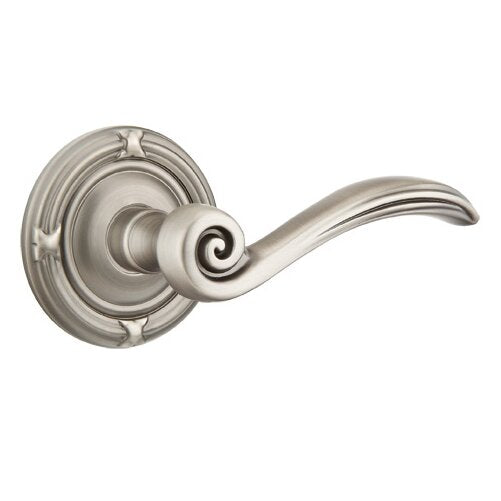 Emtek Concealed Passage Elan Lever With Ribbon & Reed Rosette in Pewter finish