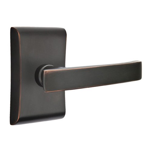 Emtek Concealed Passage Geneva Lever With Neos Rosette in Oil Rubbed Bronze finish