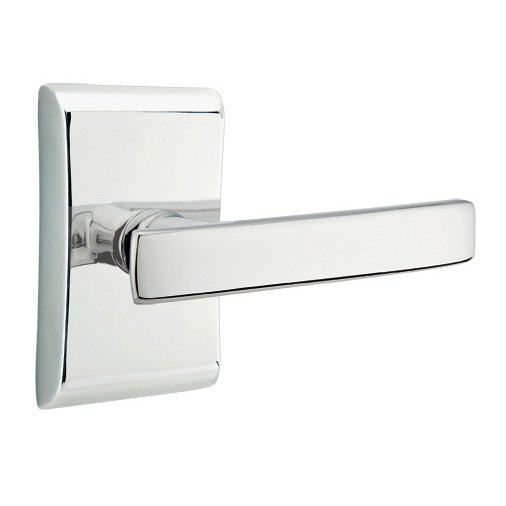 Emtek Concealed Passage Geneva Lever With Neos Rosette in Polished Chrome finish