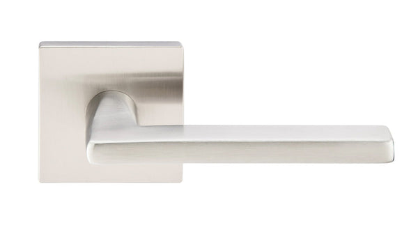 Emtek Concealed Passage Helios Lever With Square Rosette in Brushed Stainless Steel finish