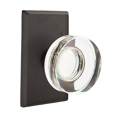 Emtek Concealed Passage Modern Disc Crystal Knob With