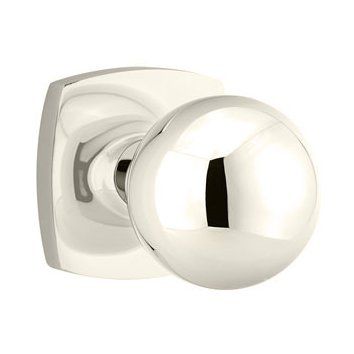 Emtek Concealed Passage Orb Knob With Urban Modern Rosette in Lifetime Polished Nickel finish