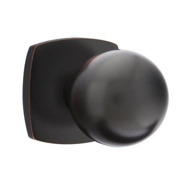 Emtek Concealed Passage Orb Knob With Urban Modern Rosette in Oil Rubbed Bronze finish