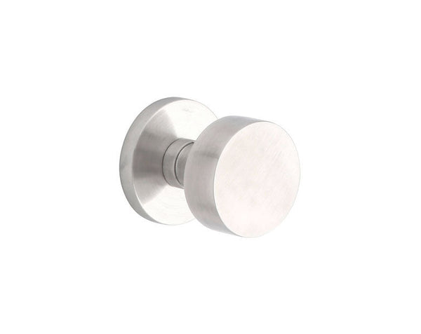 Emtek Concealed Passage Round Knob With Disk Rosette in Brushed Stainless Steel finish