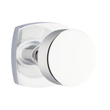 Emtek Concealed Passage Round Knob With Urban Modern Rosette in Polished Chrome finish