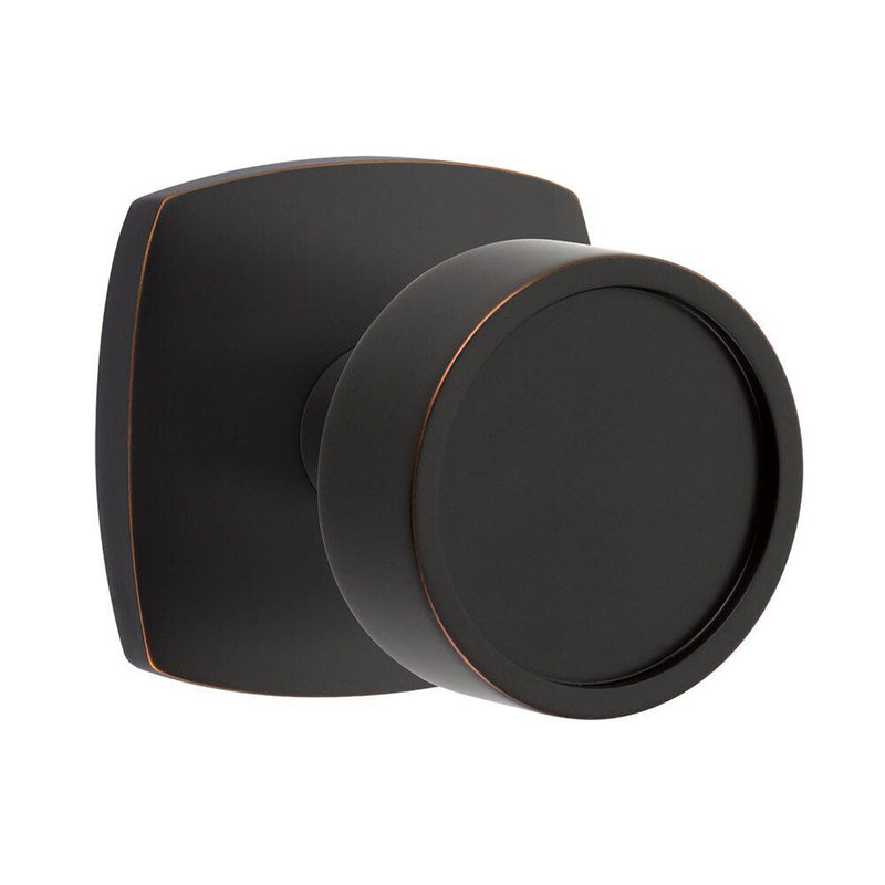 Emtek Concealed Passage Verve Knob With Urban Modern Rosette in Oil Rubbed Bronze finish