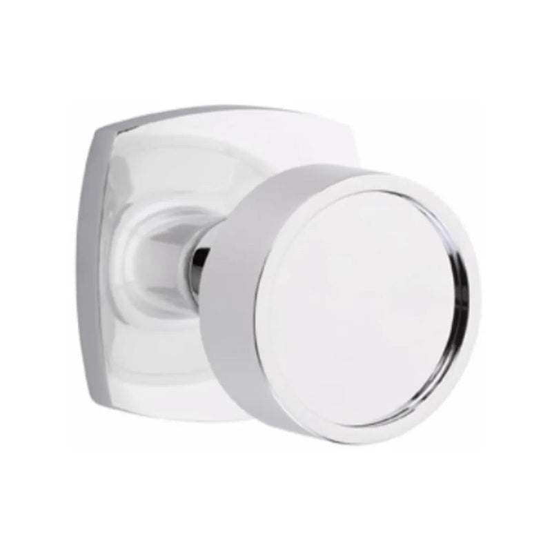 Emtek Concealed Passage Verve Knob With Urban Modern Rosette in Polished Chrome finish