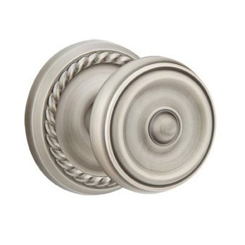 Emtek Concealed Passage Waverly Knob With Rope Rosette in Pewter finish