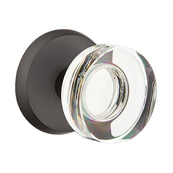 Emtek Concealed Privacy Modern Disc Crystal Knob With