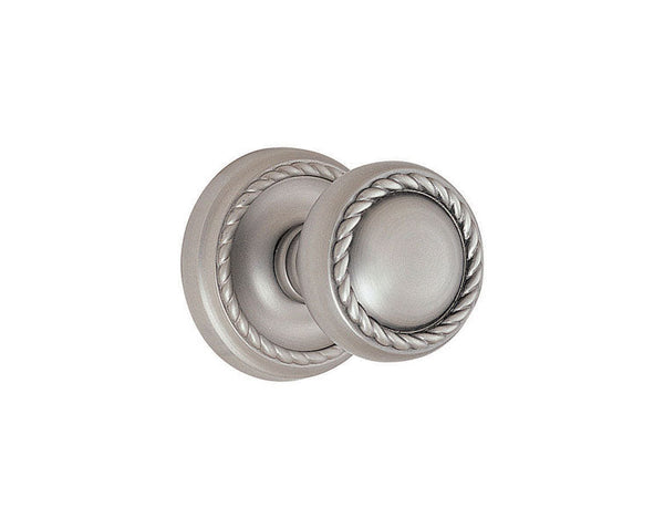 Emtek Concealed Privacy Rope Knob With Rope Rosette in Pewter finish