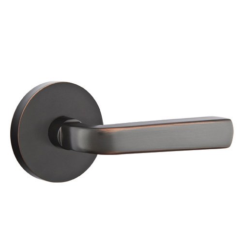 Emtek Concealed Privacy Sion Lever With Disk Rosette in Oil Rubbed Bronze finish
