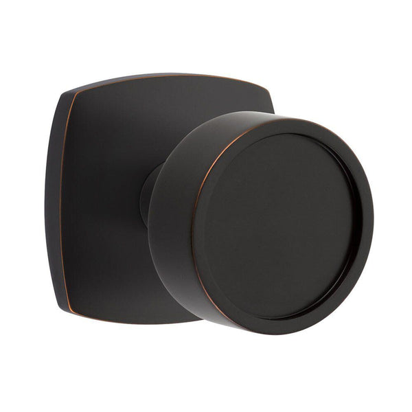 Emtek Concealed Privacy Verve Knob With Urban Modern Rosette in Oil Rubbed Bronze finish