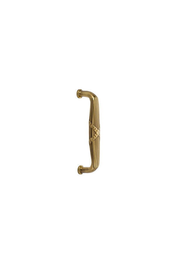 Emtek Concealed Surface 8" Ribbon & Reed Door Pull in French Antique finish