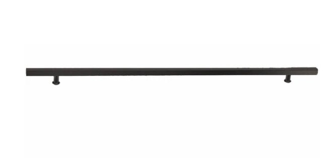 Emtek Concealed Surface Mount 36" Square Door Pull in Flat Black finish