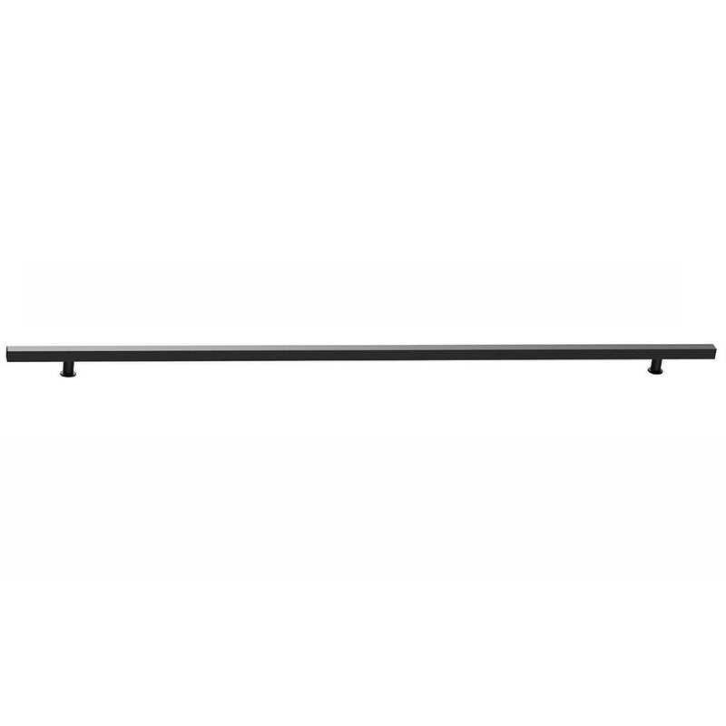 Emtek Concealed Surface Mount 72" Square Door Pull in Flat Black finish