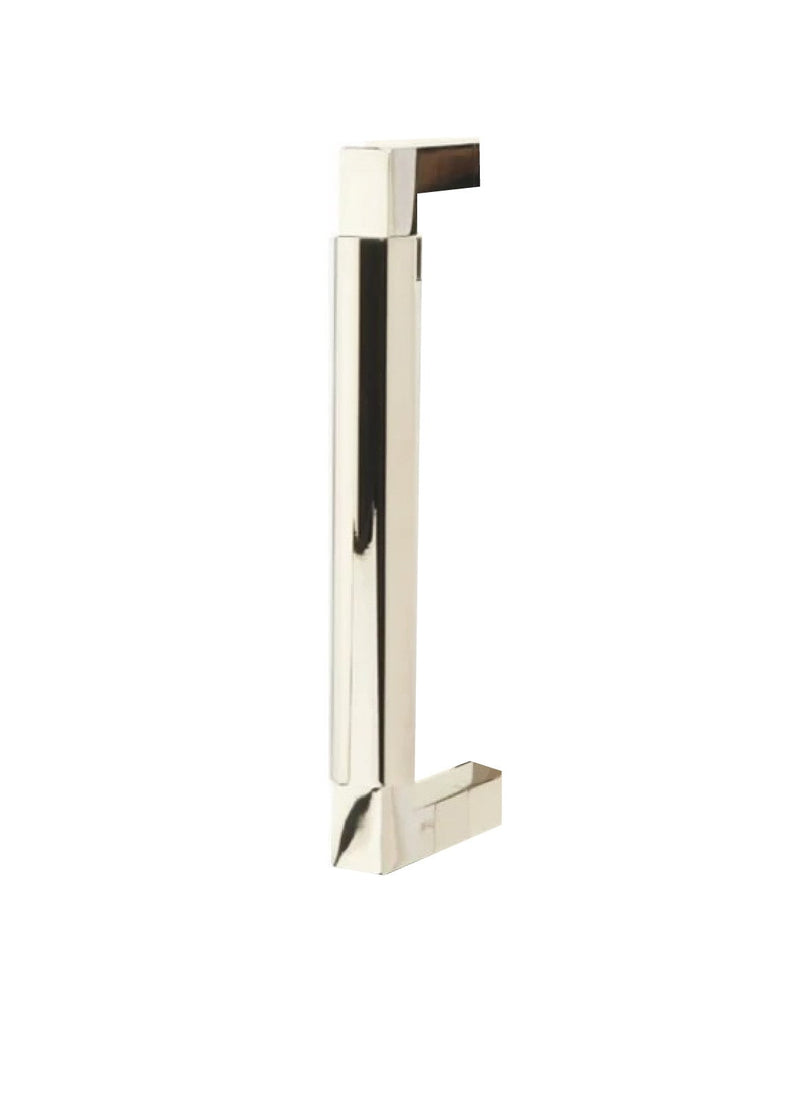 Emtek Concealed Surface Mount Hercules Smooth Door Pull, 8" Center to Center in Lifetime Polished Nickel finish