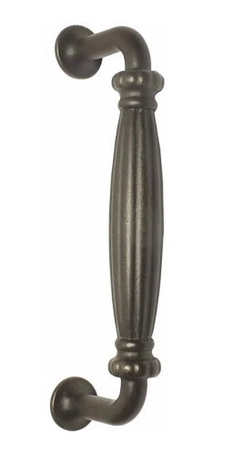 Emtek Concealed Surface Mount Tuscany Cast Bronze Twist Door Pull, 8" Center to Center in Medium Bronze Patina finish