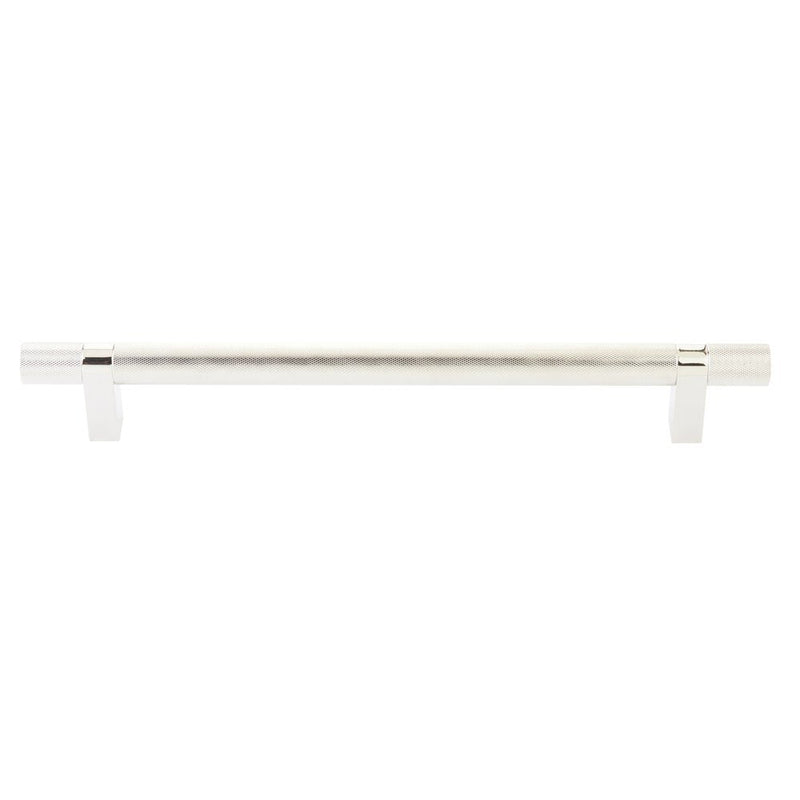 Emtek Concealed Surface Select Knurled Appliance Bar Pull, 12" C-to-C in Lifetime Polished Nickel finish