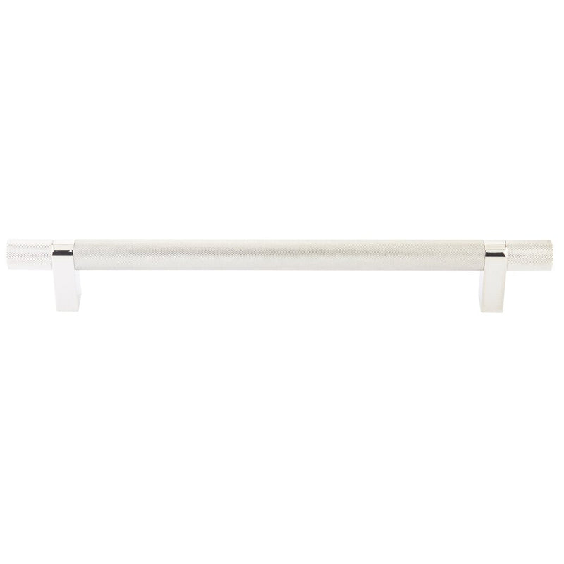 Emtek Concealed Surface Select Knurled Appliance Bar Pull, 12" C-to-C in Satin Nickel finish