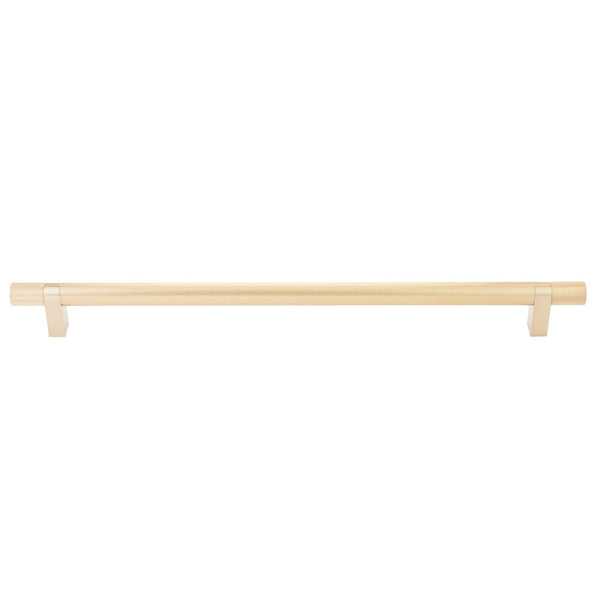 Emtek Concealed Surface Select Knurled Appliance Bar Pull, 18" C-to-C in Satin Brass finish