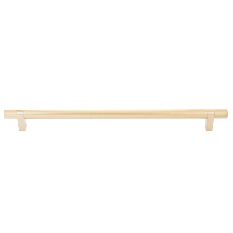 Emtek Concealed Surface Select Knurled Appliance Bar Pull, 18" C-to-C in Satin Brass finish