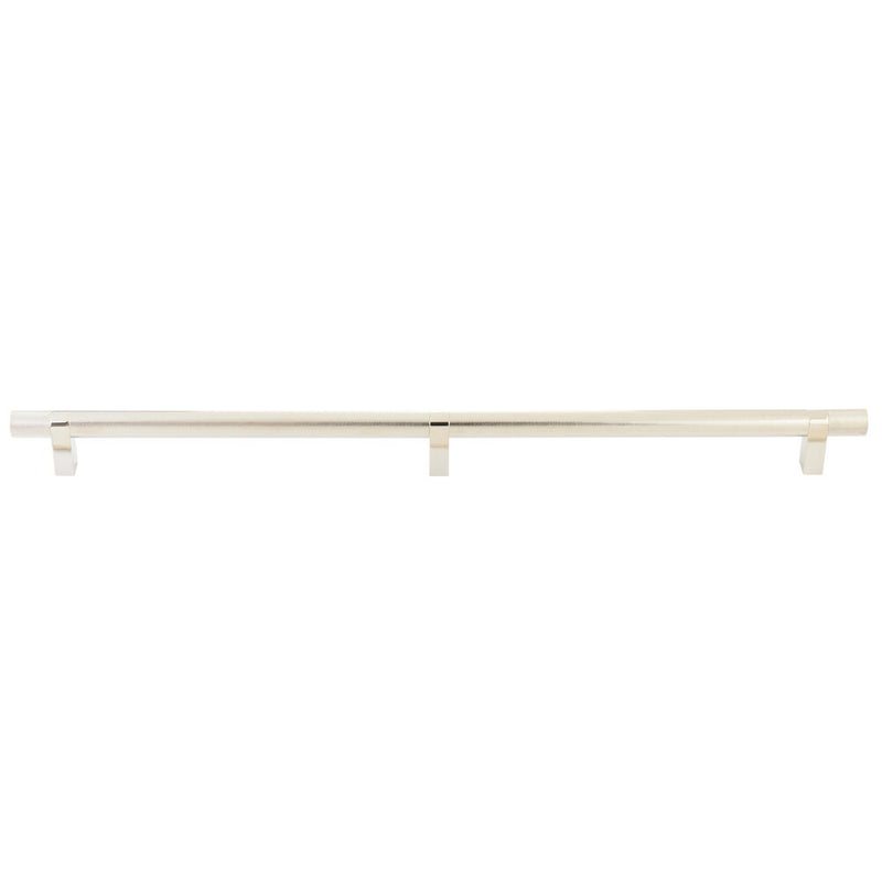 Emtek Concealed Surface Select Knurled Appliance Bar Pull, 24" C-to-C in Lifetime Polished Nickel finish