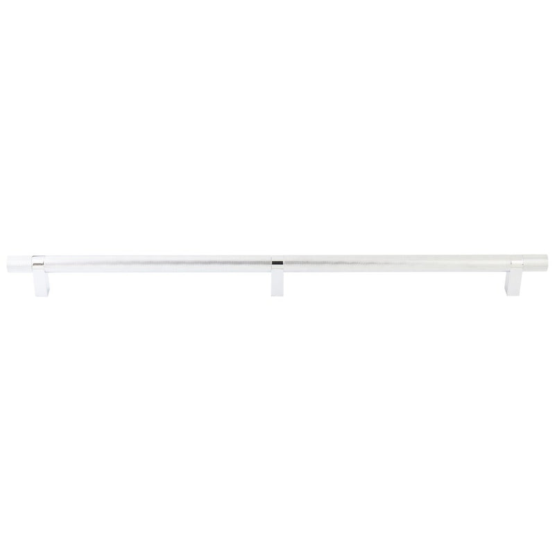 Emtek Concealed Surface Select Knurled Appliance Bar Pull, 24" C-to-C in Polished Chrome finish