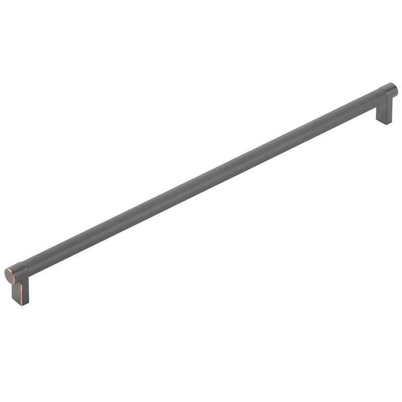 Emtek Concealed Surface Select Rectangular Stem Knurled Appliance Pull, 18" C-to-C in Oil Rubbed Bronze finish