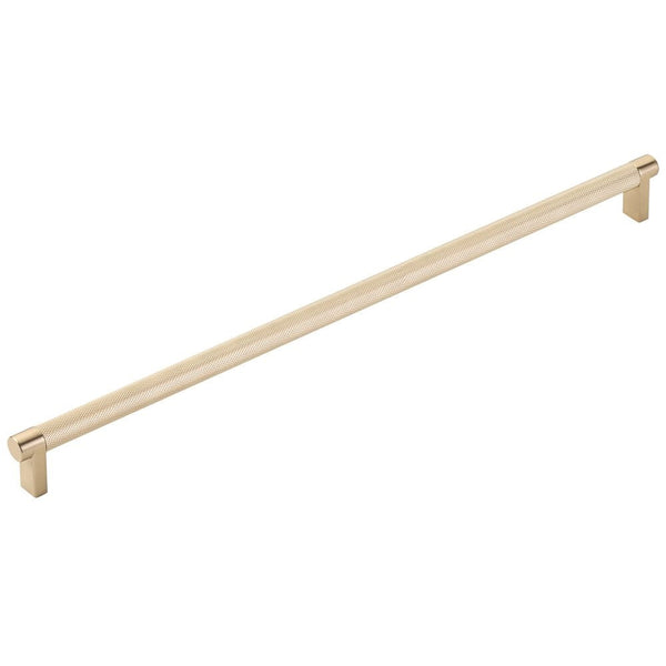 Emtek Concealed Surface Select Rectangular Stem Knurled Appliance Pull, 18" C-to-C in Satin Brass finish