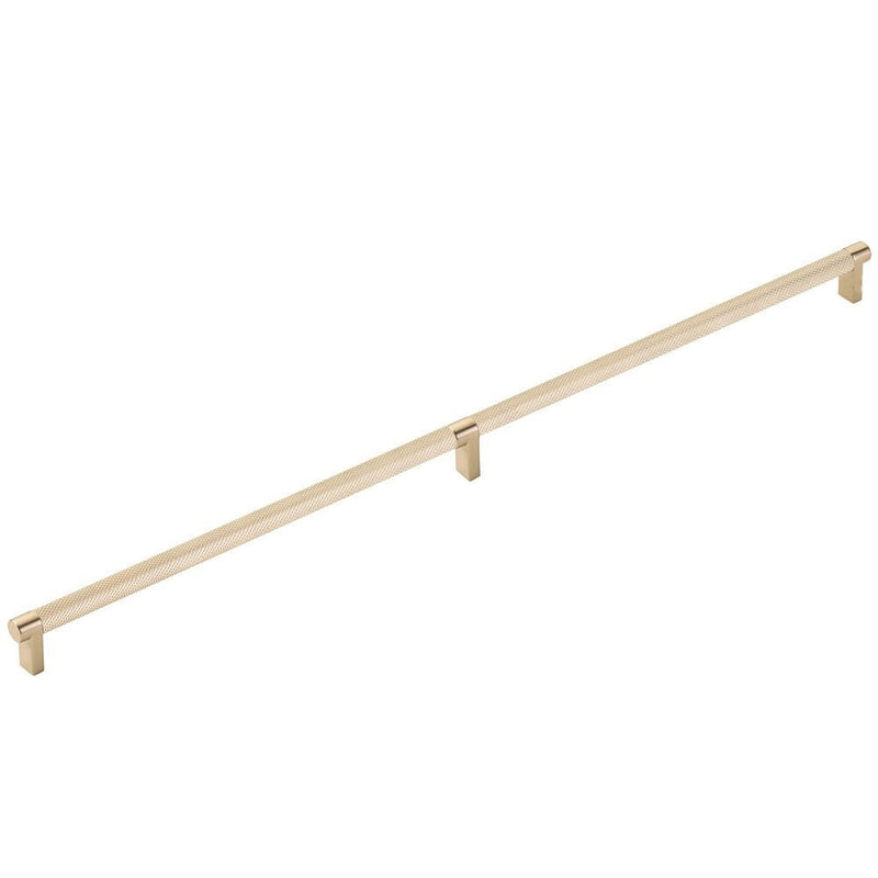 Emtek Concealed Surface Select Rectangular Stem Knurled Appliance Pull, 24" C-to-C in Satin Brass finish