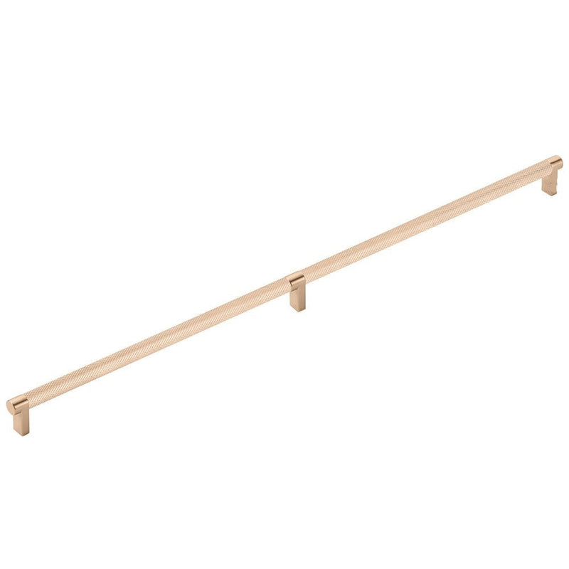 Emtek Concealed Surface Select Rectangular Stem Knurled Appliance Pull, 24" C-to-C in Satin Copper finish