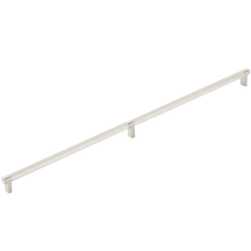 Emtek Concealed Surface Select Rectangular Stem Knurled Appliance Pull, 24" C-to-C in Satin Nickel finish