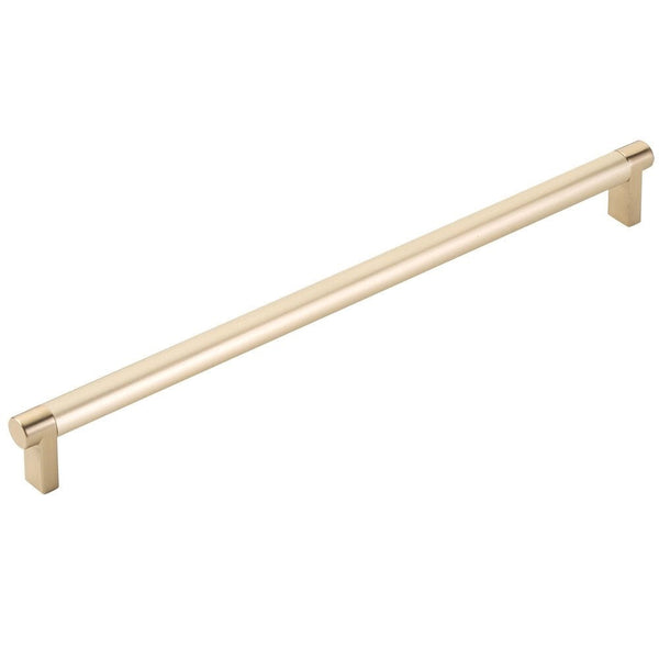 Emtek Concealed Surface Select Rectangular Stem Smooth Appliance Pull, 12" C-to-C in Satin Brass finish