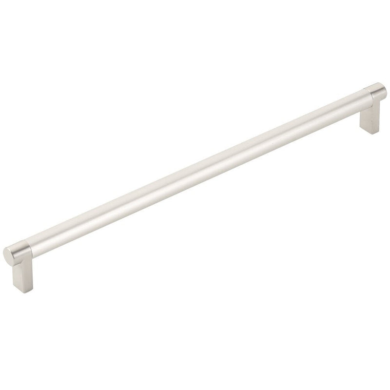 Emtek Concealed Surface Select Rectangular Stem Smooth Appliance Pull, 12" C-to-C in Satin Nickel finish