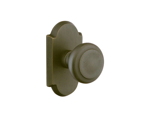 Emtek Dummy Butte Knob With #1 Rosette in Medium Bronze Patina finish