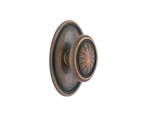 Emtek Dummy Parma Knob With #14 Rosette in Medium Bronze Patina finish