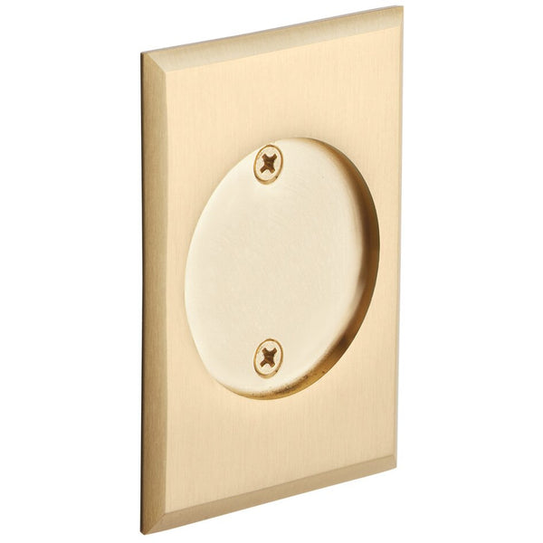 Emtek Dummy Rectangular Pocket Door Tubular Lock-For Double Door Application in Satin Brass finish