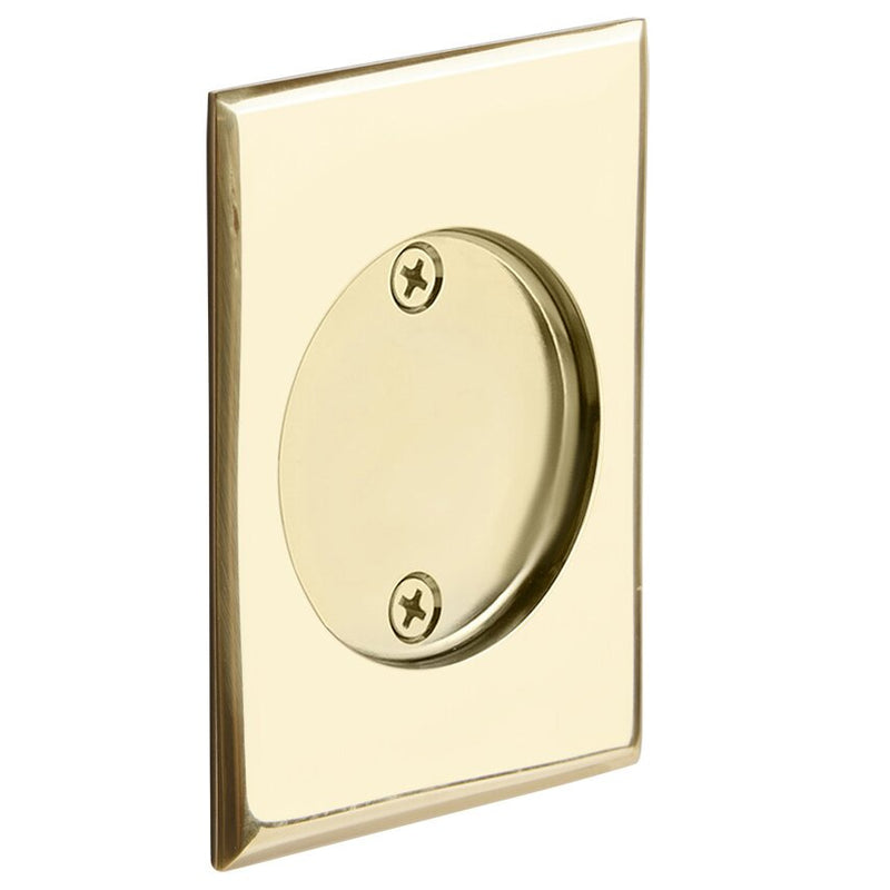 Emtek Dummy Rectangular Pocket Door Tubular Lock-For Double Door Application in Unlacquered Brass finish