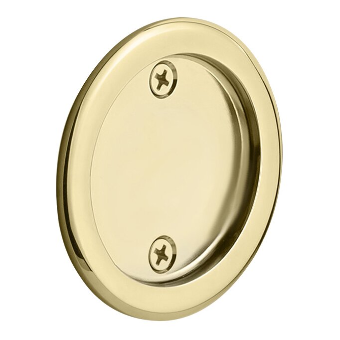 Emtek Dummy Round Pocket Door Tubular Lock-For Double Door Application in Polished Brass finish
