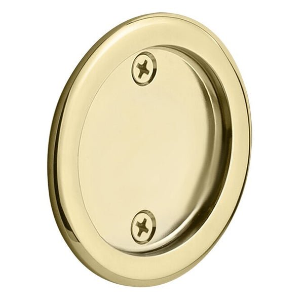 Emtek Dummy Round Pocket Door Tubular Lock-For Double Door Application in Satin Brass finish