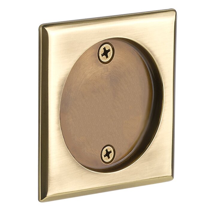 Emtek Dummy Square Pocket Door Tubular Lock-For Double Door Application in French Antique finish