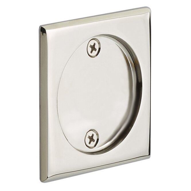 Emtek Dummy Square Pocket Door Tubular Lock-For Double Door Application in Lifetime Polished Nickel finish