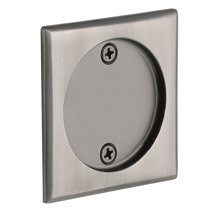 Emtek Dummy Square Pocket Door Tubular Lock-For Double Door Application in Pewter finish