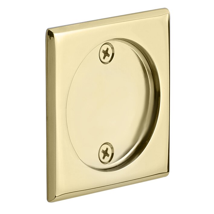 Emtek Dummy Square Pocket Door Tubular Lock-For Double Door Application in Polished Brass finish