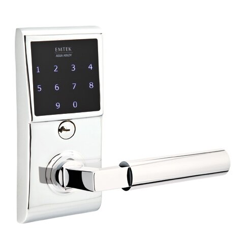 Emtek EMTouch Electronic Touchscreen Keypad Leverset with Right Handed Hercules Lever in Polished Chrome finish