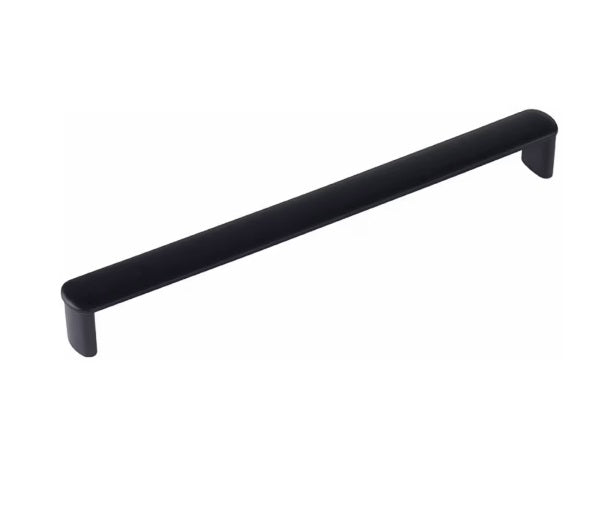 The Emtek Habitat Cabinet Pull in Flat Black finish