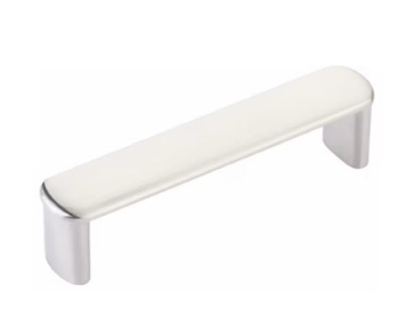 The Emtek Habitat Cabinet Pull in Satin Nickel finish